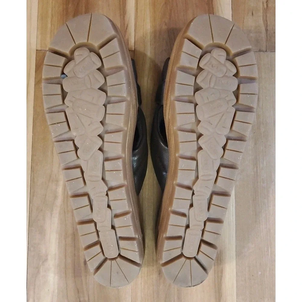 Korks Faithe Platform Wedge Womens Sandal Size 11 Dark Brown Strap Cork Heels